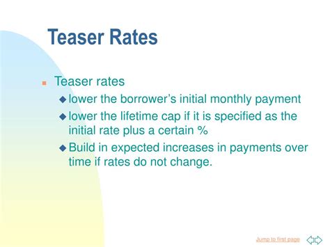 what is a teaser rate.